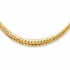 14K Polished Graduated Fancy Link Necklace