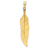 Load image into Gallery viewer, 14K Feather Pendant
