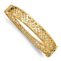 Load image into Gallery viewer, 14K Polished Hollow Fancy Bangle
