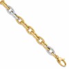 14K Two-tone Polished Fancy Link Bracelet