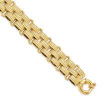 Load image into Gallery viewer, 14K Polished Basket Weave Fancy Bracelet
