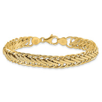 Load image into Gallery viewer, 14K Polished and Textured Fancy Link Bracelet
