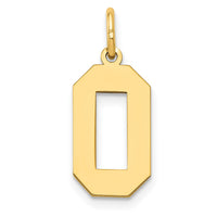 Load image into Gallery viewer, 14k Medium Polished Number 0 Charm
