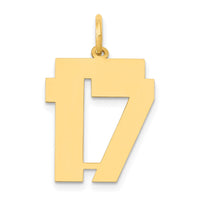 Load image into Gallery viewer, 14k Medium Polished Number 17 Charm
