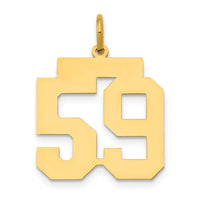 Load image into Gallery viewer, 14k Medium Polished Number 59 Charm
