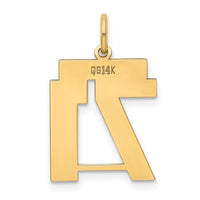 Load image into Gallery viewer, 14k Medium Polished Number 71 Charm
