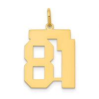 Load image into Gallery viewer, 14k Medium Polished Number 81 Charm
