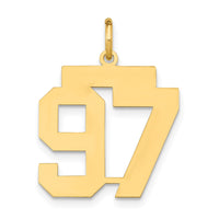 Load image into Gallery viewer, 14k Medium Polished Number 97 Charm

