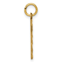 Load image into Gallery viewer, 14k Large Brushed Diamond-cut Number 1 Charm
