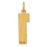 Load image into Gallery viewer, 14k Large Brushed Diamond-cut Number 1 Charm
