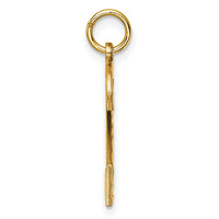 Load image into Gallery viewer, 14k Large Brushed Diamond-cut Number 2 Charm
