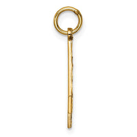 Load image into Gallery viewer, 14k Large Brushed Diamond-cut Number 4 Charm
