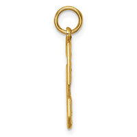 Load image into Gallery viewer, 14k Large Brushed Diamond-cut Number 5 Charm
