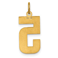 Load image into Gallery viewer, 14k Large Brushed Diamond-cut Number 5 Charm
