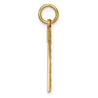 Load image into Gallery viewer, 14k Large Brushed Diamond-cut  Number 7 Charm
