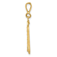 Load image into Gallery viewer, 14k Large Brushed Diamond-cut Number 30 Charm
