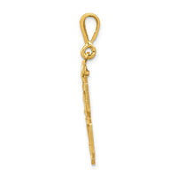 Load image into Gallery viewer, 14k Large Brushed Diamond-cut Number 78 Charm
