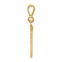 Load image into Gallery viewer, 14k Large Brushed Diamond-cut Number 96 Charm
