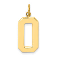 Load image into Gallery viewer, 14k Large Polished Number 0 Charm
