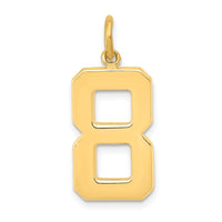 Load image into Gallery viewer, 14k  Large Polished Number 8 Charm
