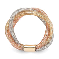 Load image into Gallery viewer, 14K w/White and Rose Rhodium Flexible Ring
