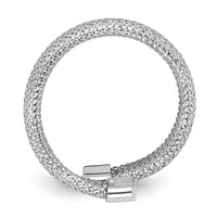 Load image into Gallery viewer, 14K w/Rhodium Mesh Bypass Stretch Ring
