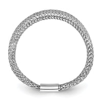 Load image into Gallery viewer, 14K w/Rhodium Mesh Tapered Stretch Ring
