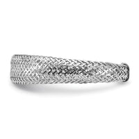 Load image into Gallery viewer, 14K w/Rhodium Mesh Tapered Stretch Ring
