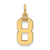 Load image into Gallery viewer, 14k Small Polished Number 8 Charm
