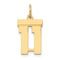 Load image into Gallery viewer, 14k Small Polished Number 11 Charm
