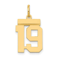 Load image into Gallery viewer, 14k Small Polished Number 19 Charm
