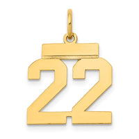 Load image into Gallery viewer, 14k Small Polished Number 22 Charm
