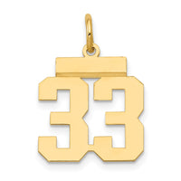 Load image into Gallery viewer, 14k Small Polished Number 33 Charm
