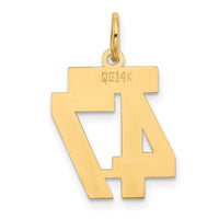 Load image into Gallery viewer, 14k Small Polished Number 47 Charm
