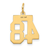 Load image into Gallery viewer, 14k Small Polished Number 48 Charm
