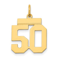 Load image into Gallery viewer, 14k Small Polished Number 50 Charm
