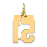 Load image into Gallery viewer, 14k Small Polished Number 51 Charm

