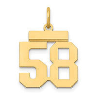 Load image into Gallery viewer, 14k Small Polished Number 58 Charm
