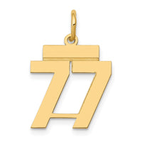 Load image into Gallery viewer, 14k Small Polished Number 77 Charm
