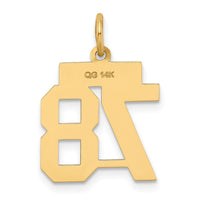 Load image into Gallery viewer, 14k Small Polished Number 78 Charm
