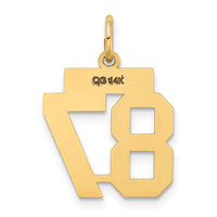 Load image into Gallery viewer, 14k Small Polished Number 87 Charm
