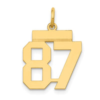 Load image into Gallery viewer, 14k Small Polished Number 87 Charm
