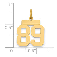 Load image into Gallery viewer, 14k Small Polished Number 89 Charm
