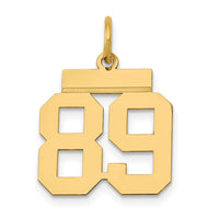 Load image into Gallery viewer, 14k Small Polished Number 89 Charm
