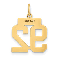 Load image into Gallery viewer, 14k Small Polished Number 92 Charm
