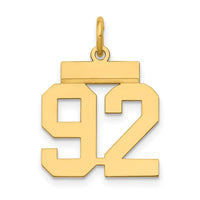 Load image into Gallery viewer, 14k Small Polished Number 92 Charm
