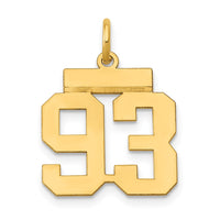 Load image into Gallery viewer, 14k Small Polished Number 93 Charm
