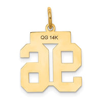 Load image into Gallery viewer, 14k Small Polished Number 96 Charm

