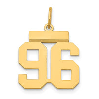 Load image into Gallery viewer, 14k Small Polished Number 96 Charm

