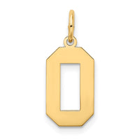 Load image into Gallery viewer, 14k Medium Satin Number 0 Charm
